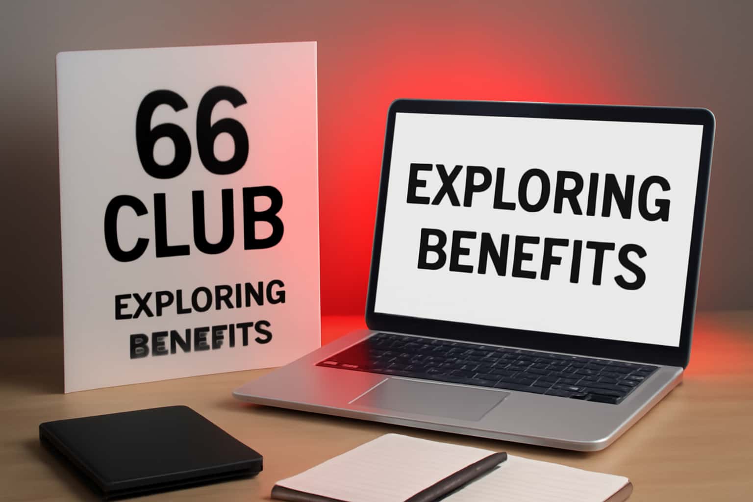 A futuristic scene displaying the benefits of 66 Club membership.