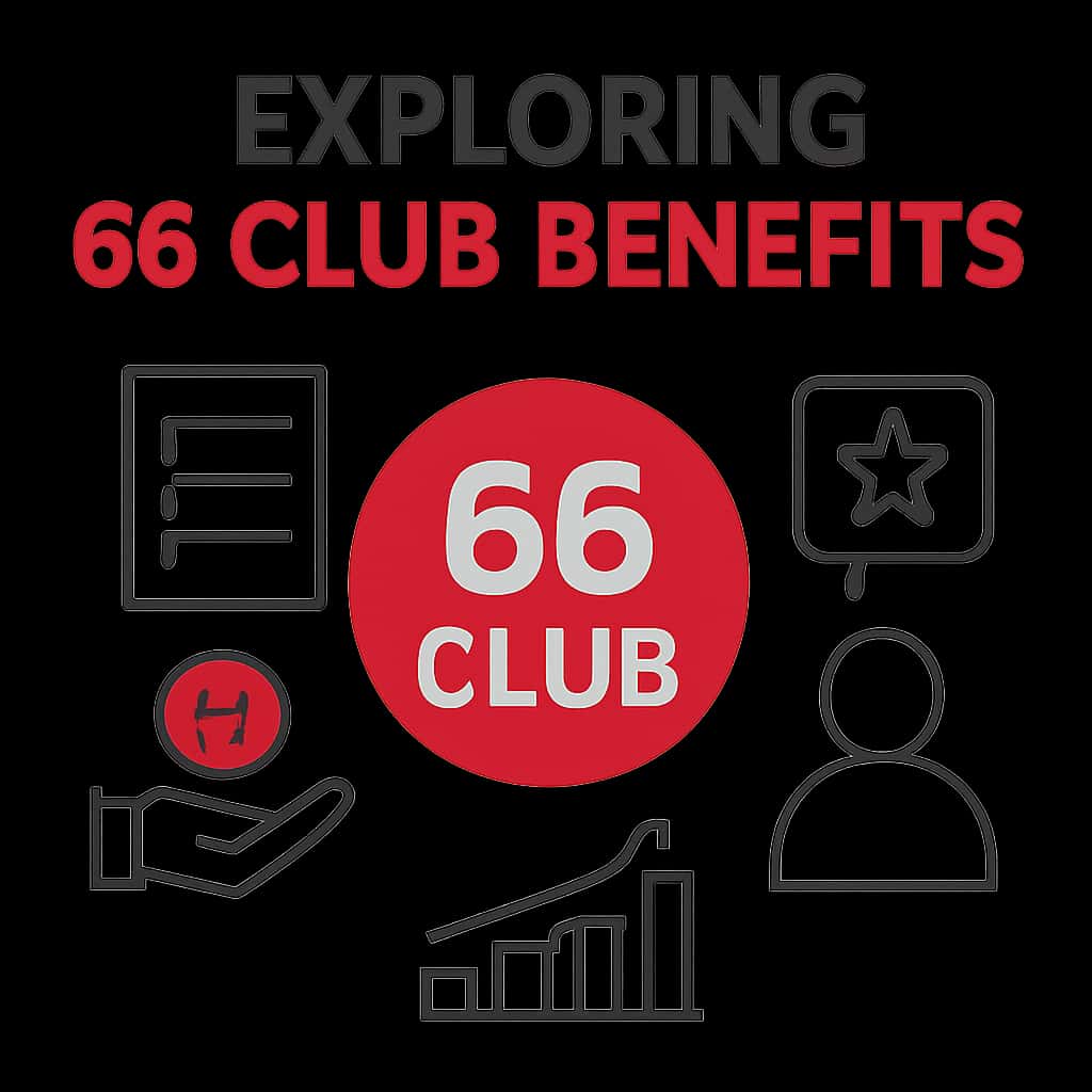 An educational diagram illustrating 66 Club benefits.
