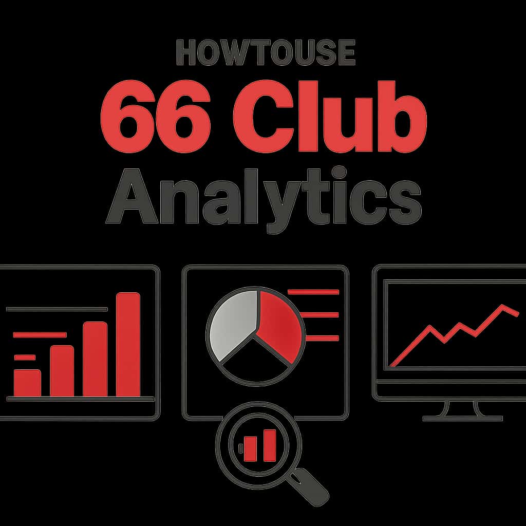 An educational diagram depicting how to navigate the 66 Club Analytics interface.