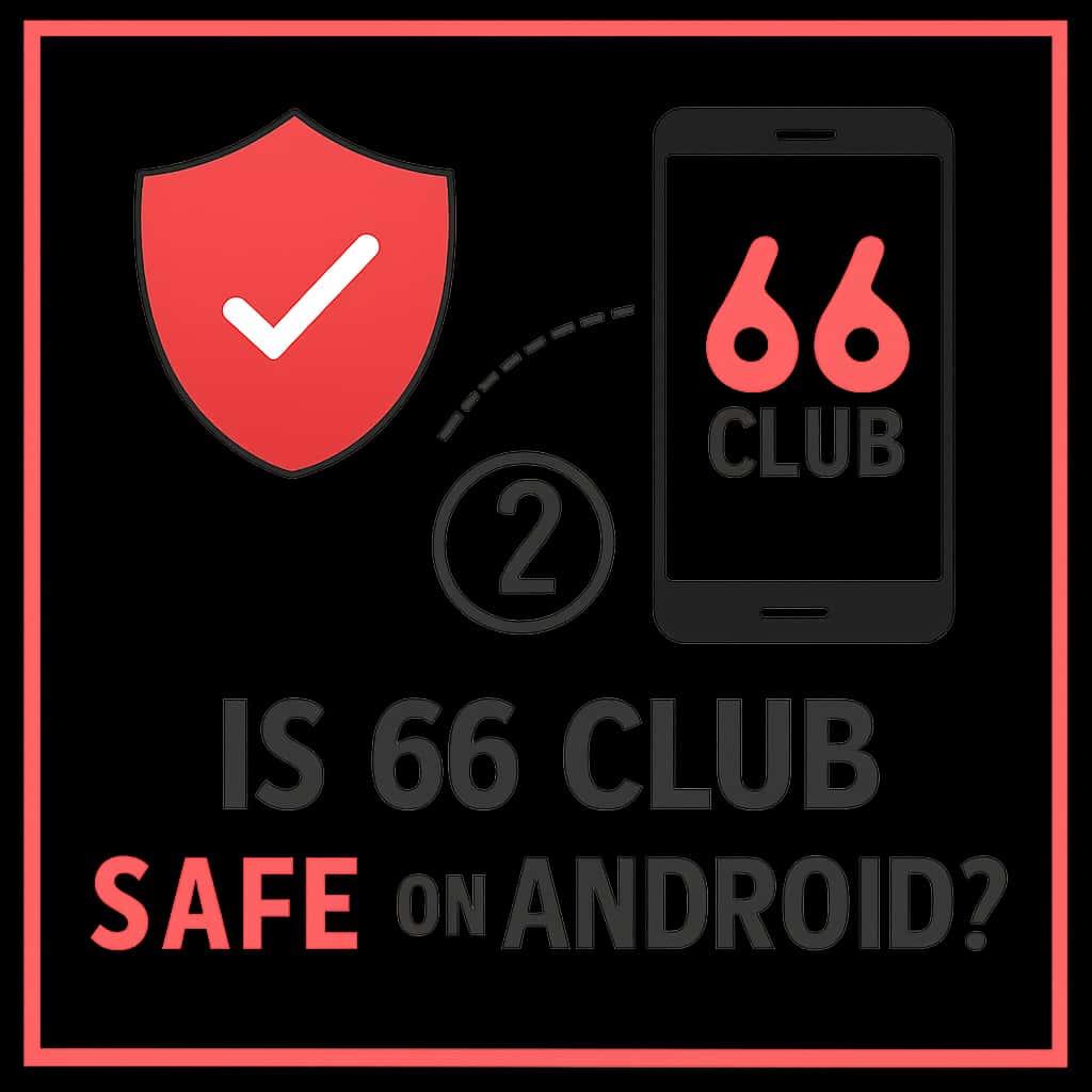Illustration explaining safety aspects of 66 Club on Android.