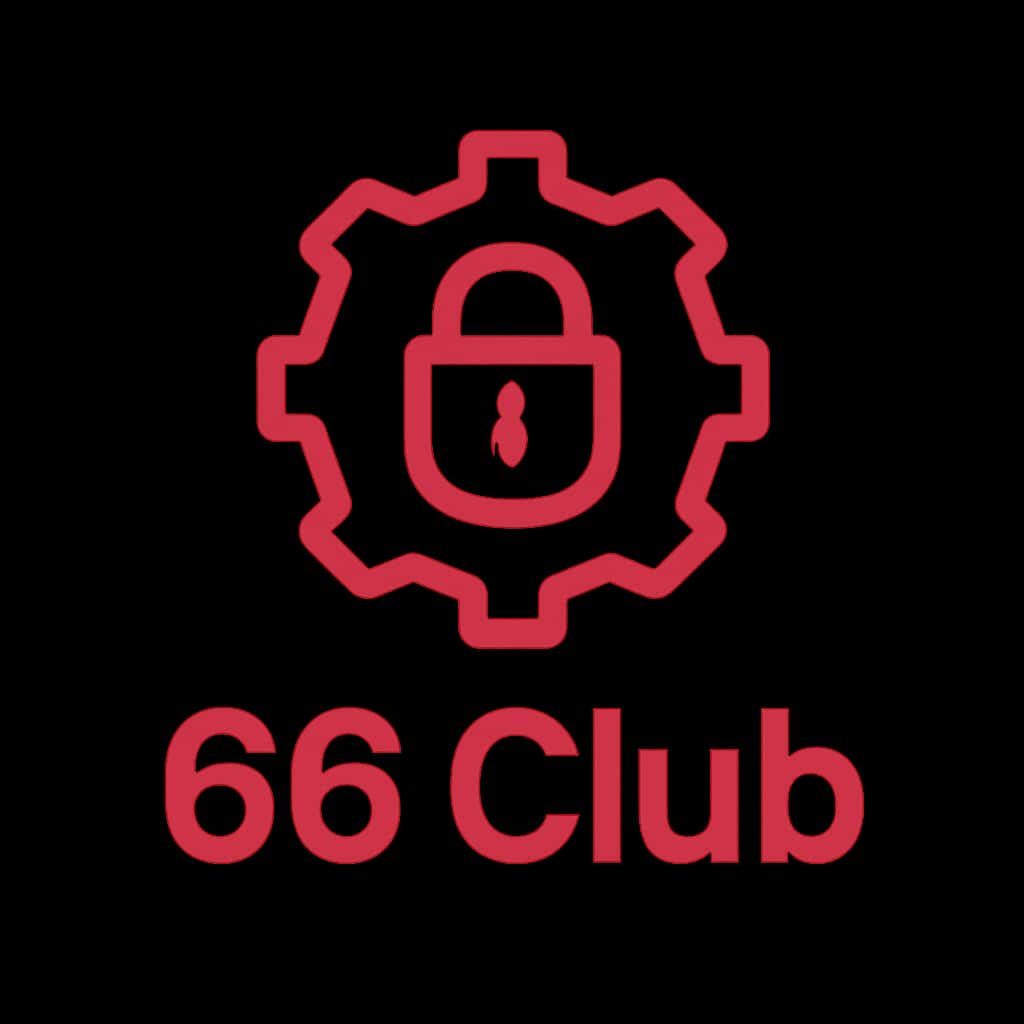 A badge representing privacy settings for the 66 Club.