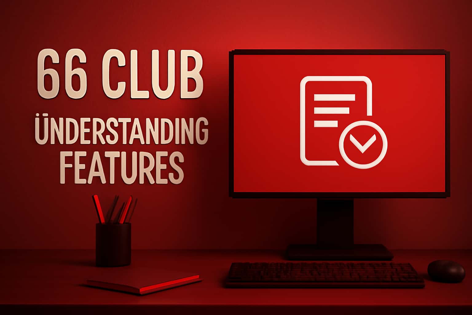 A high-tech representation of 66 Club Features with futuristic design.
